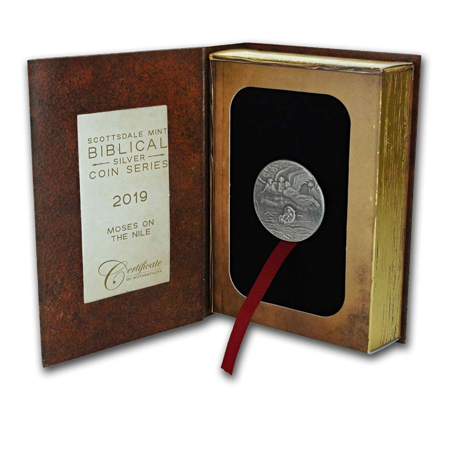 2019 2 oz Silver Coin - Biblical Series (Moses on the Nile)