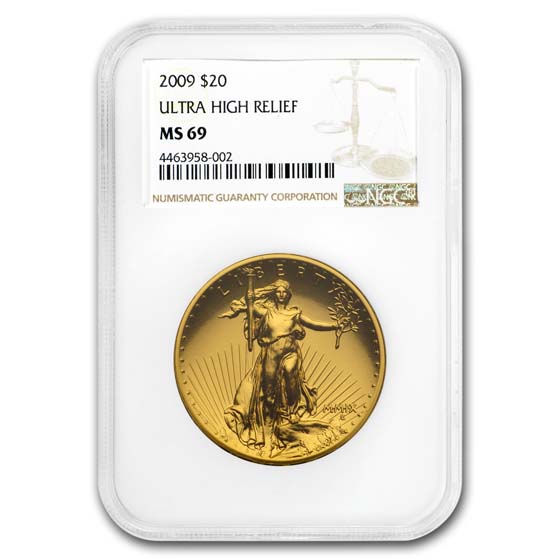 2009 Ultra High Relief Double Eagle MS-69 NGC 2009 Ultra High Relief Double Eagle MS-69 NGC