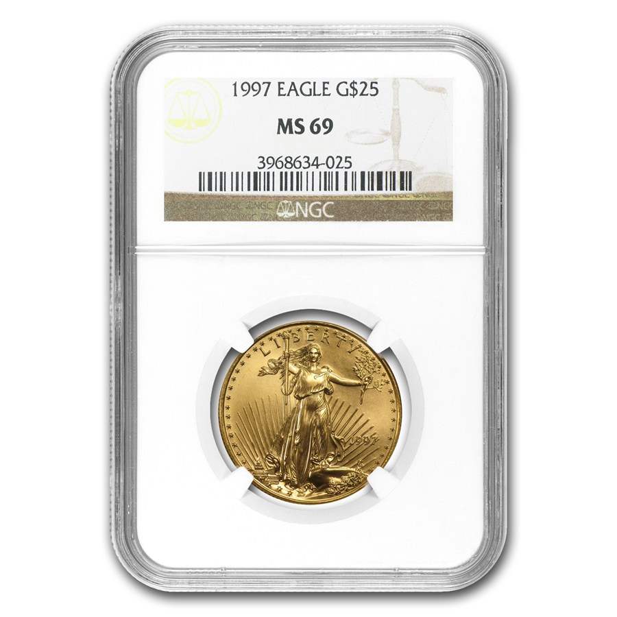 1997 1/2 oz American Gold Eagle MS-69 NGC