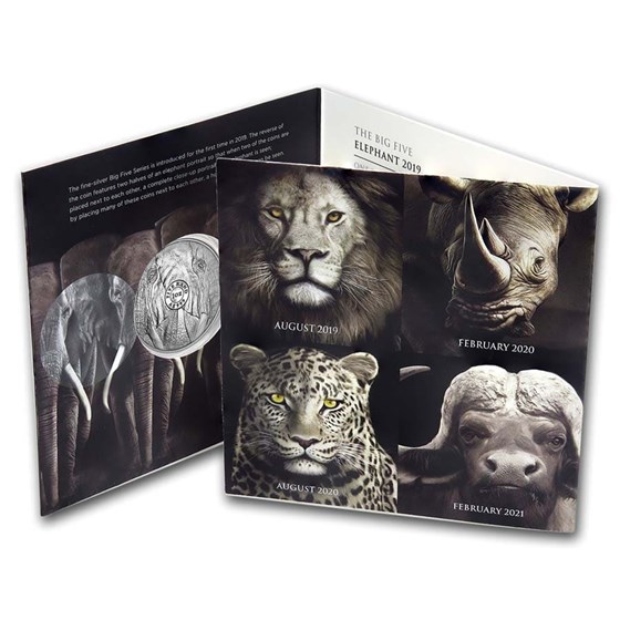 2019 South Africa 1 oz Silver Big Five Elephant BU