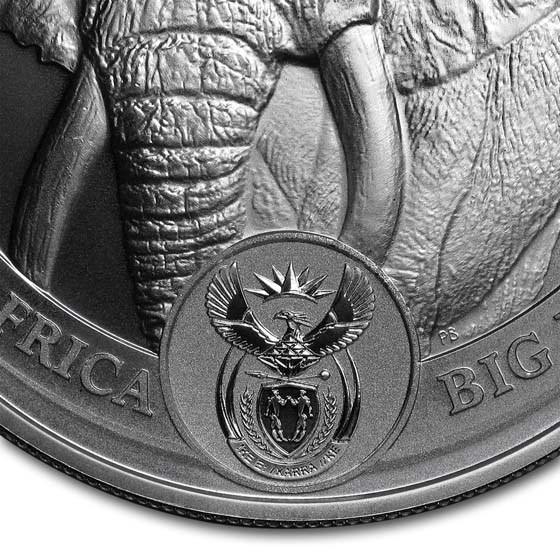 2019 South Africa 1 oz Silver Big Five Elephant BU