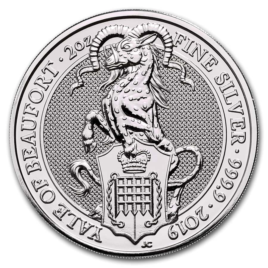 2019 Great Britain 2 oz Silver Queen's Beasts The Yale