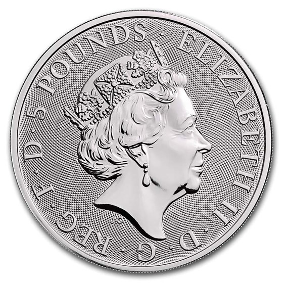2019 Great Britain 2 oz Silver Queen's Beasts The Yale