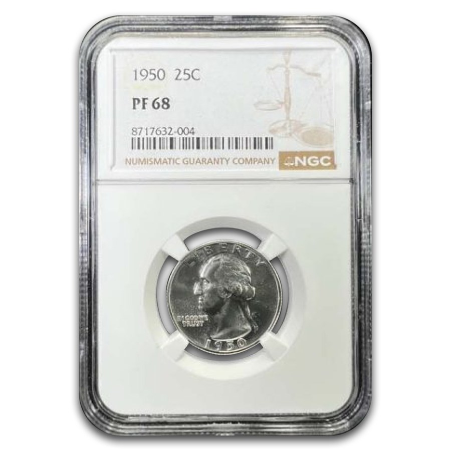 1950 Washington Quarter PF-68 NGC