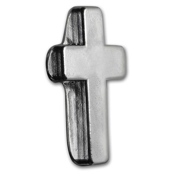 2 oz Hand Poured Silver - 9Fine Mint (Cross)