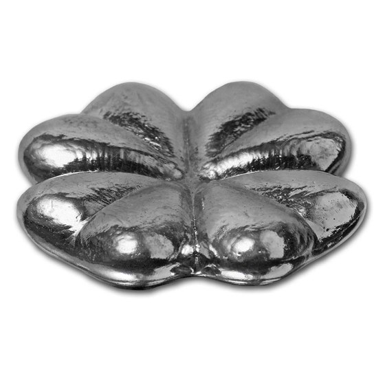 2 oz Hand Poured Silver - 9Fine Mint (Shamrock Clover)
