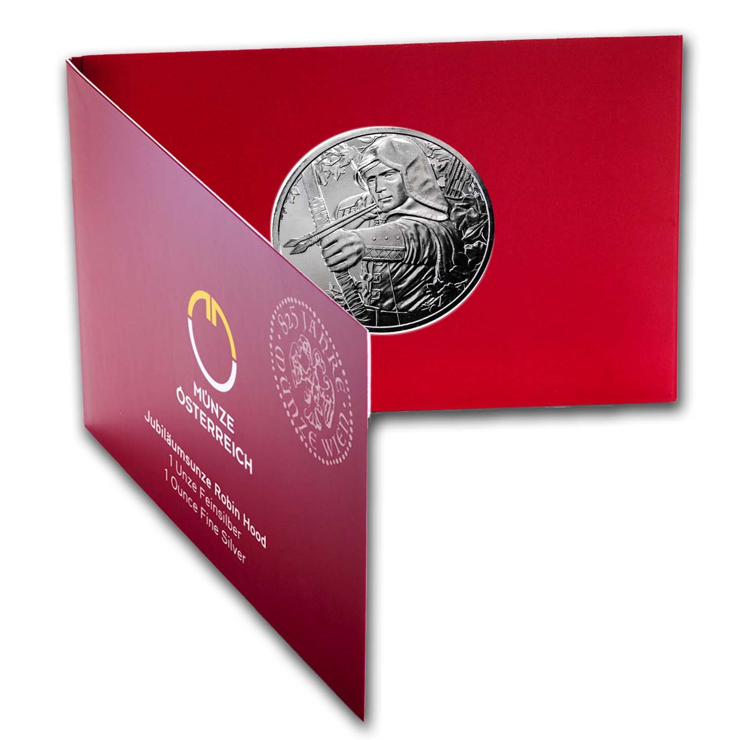 2019 1 oz Silver 825th Anniv Robin Hood (In Card)