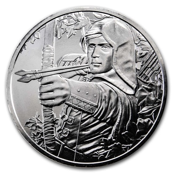 2019 1 oz Silver 825th Anniv Robin Hood (In Card)