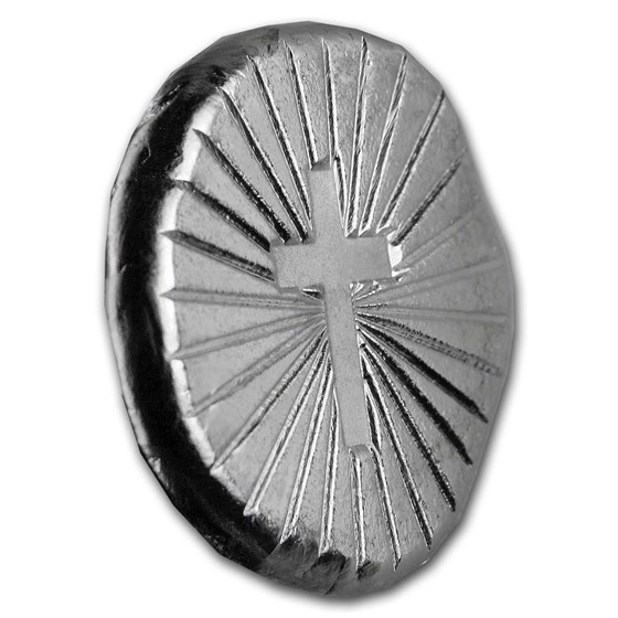 1/2 oz Hand Poured Lucky Pieces - 9Fine Mint (Cross)