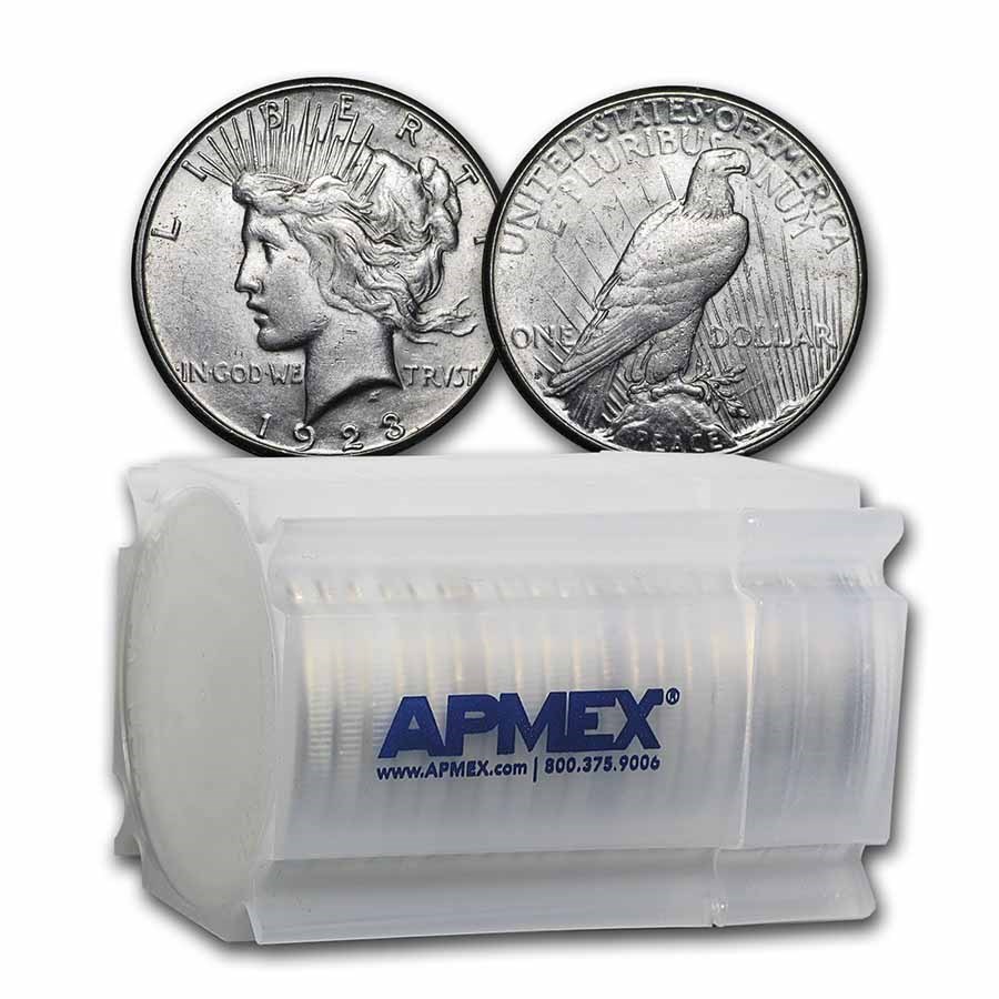 1923-S Peace Silver Dollars AU (20-Coin Roll) 1923-S Peace Silver Dollars AU (20-Coin Roll)