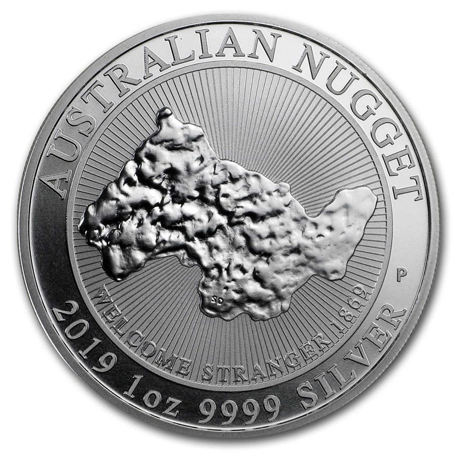 2019 Australia 1 oz Silver "Welcome Stranger" Nugget BU