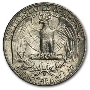 1943-D Washington Quarter AU