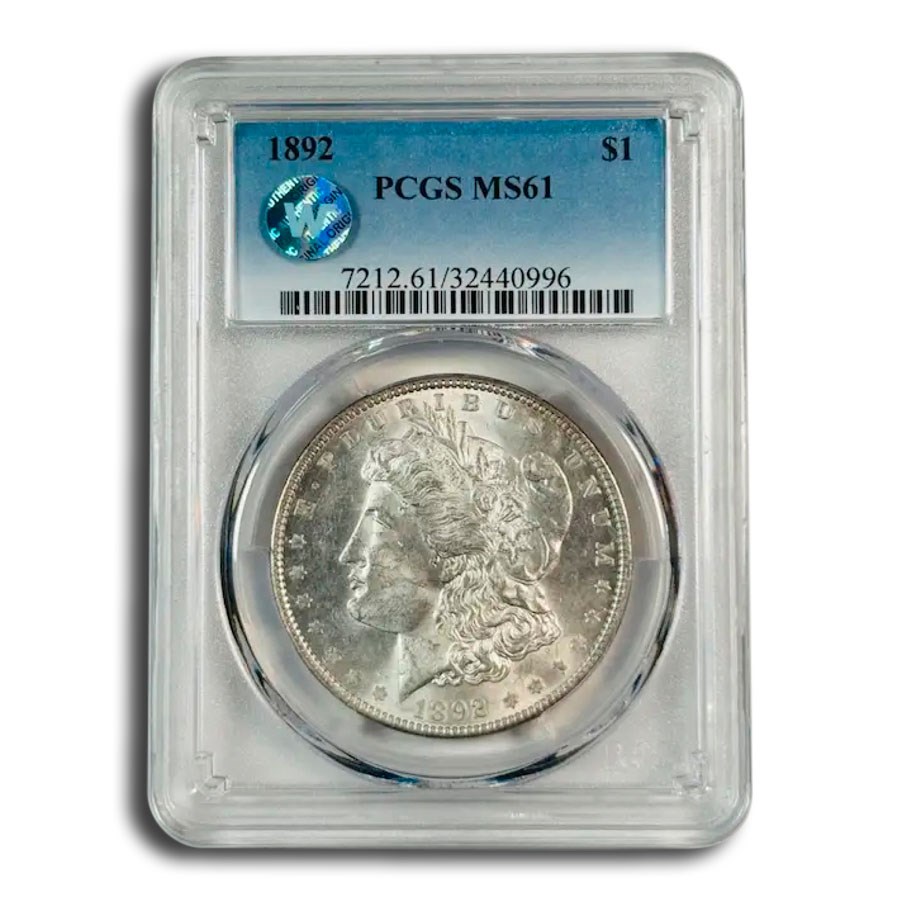 1892 Morgan Dollar MS-61 PCGS