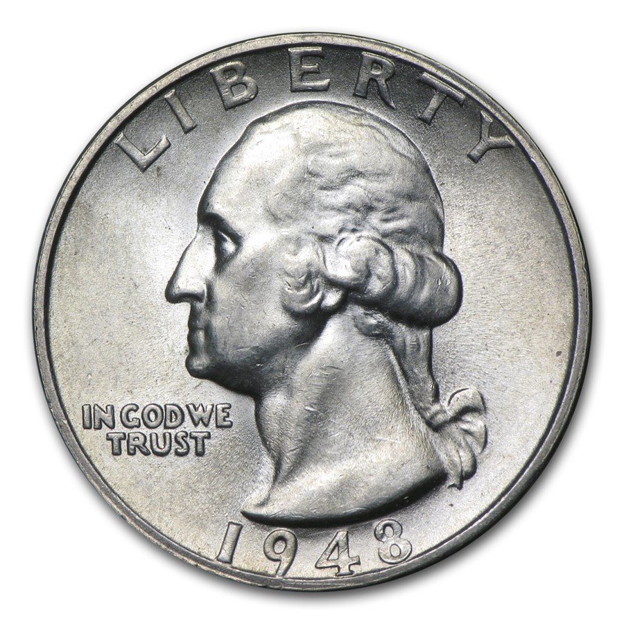 1948-S Washington Quarter BU