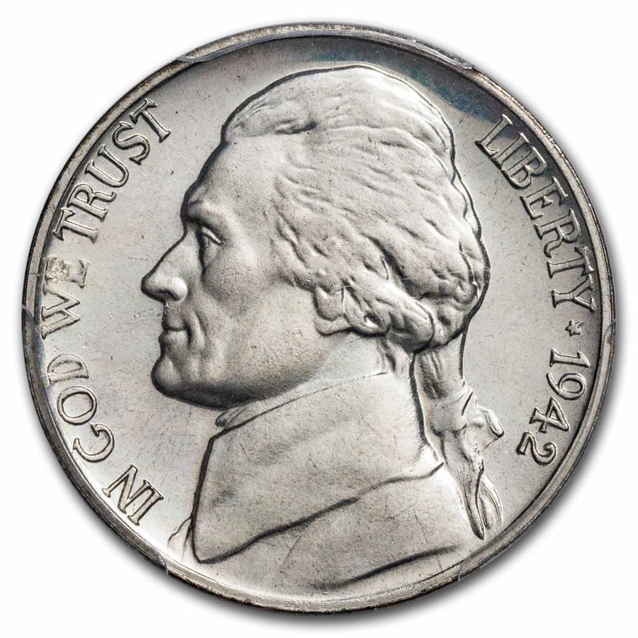 1942-P Silver Jefferson Nickel Type-II PR-65 PCGS