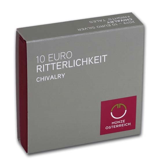 2019 Austria Proof Silver €10 Knights' Tales (Chivalry)