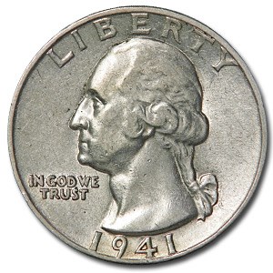 1941 Washington Quarter XF 1941 Washington Quarter XF