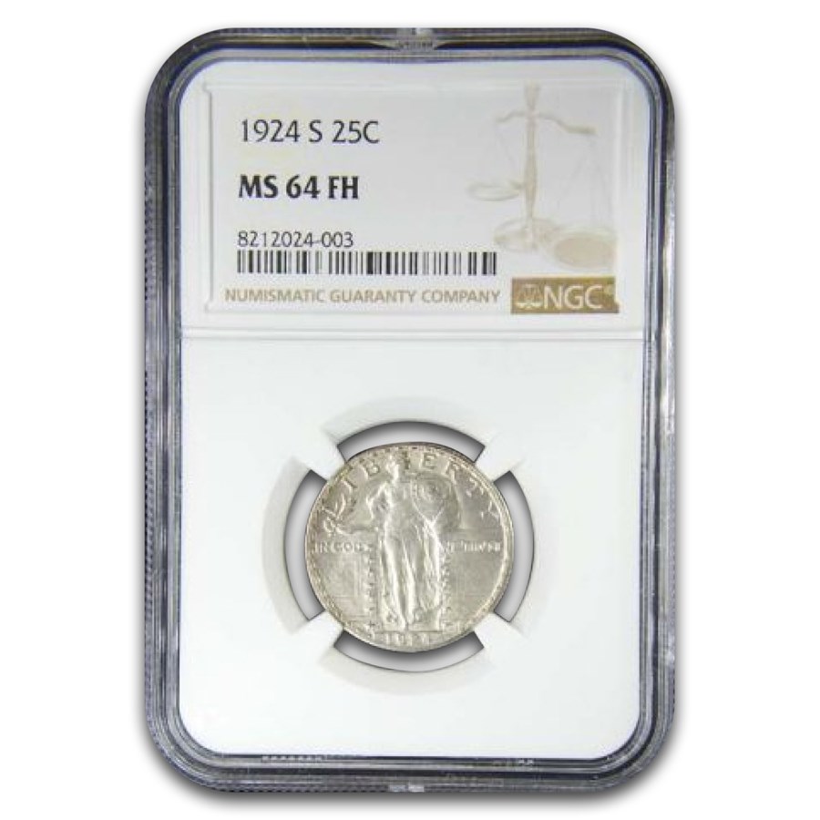 1924-S Standing Liberty Quarter MS-64 NGC (FH)