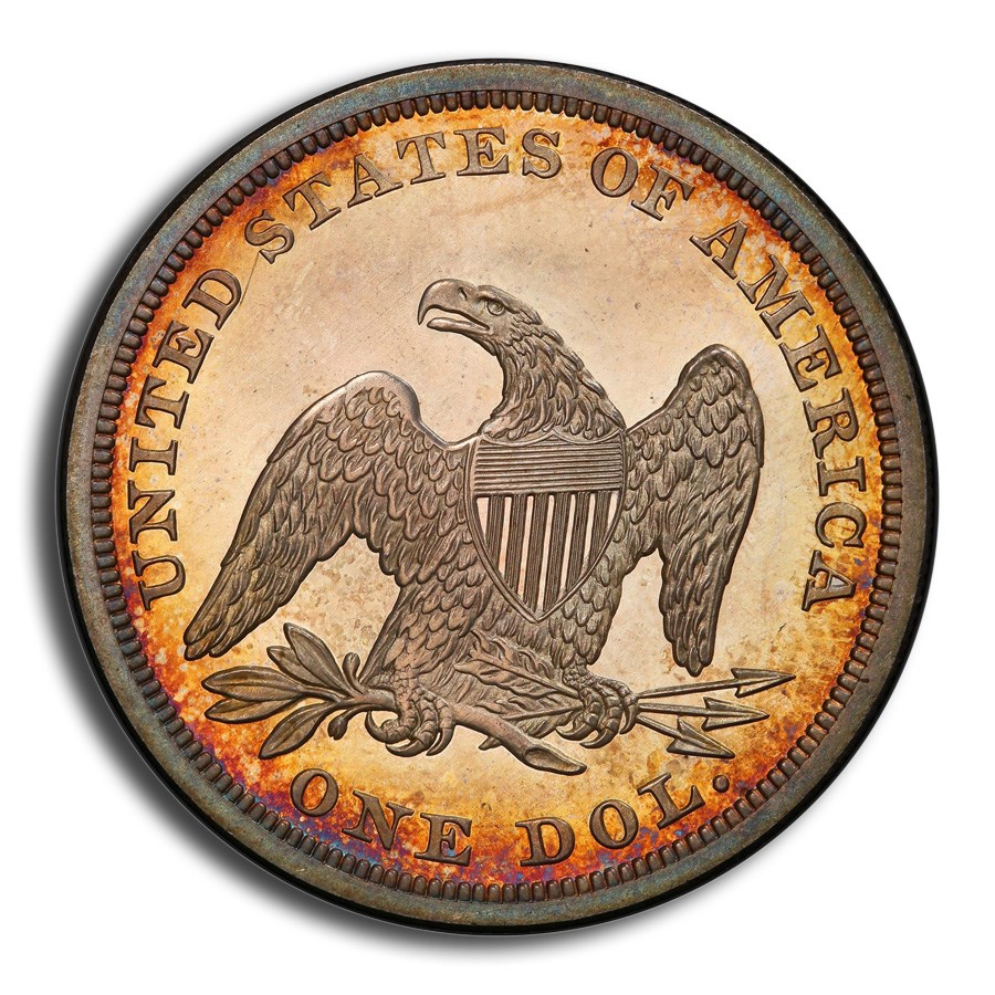 1854 Liberty Seated Dollar PR-65 Cameo PCGS