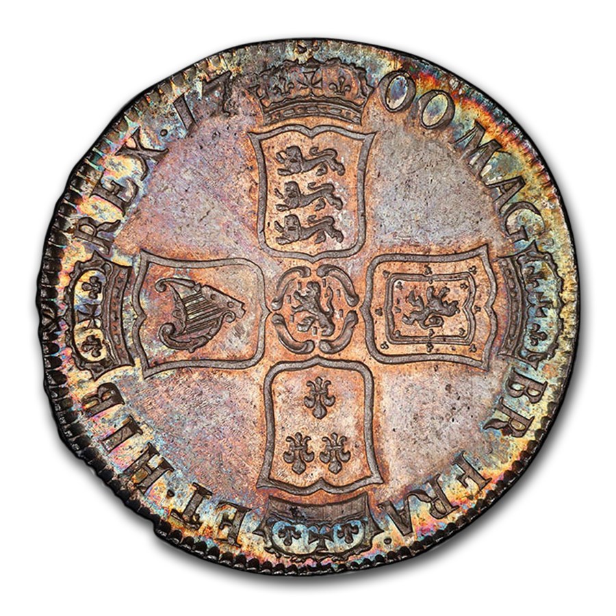 1700 Great Britain Silver Crown William III MS-64 PCGS