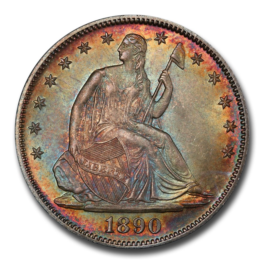 1890 Liberty Seated Half Dollar MS-67+ PCGS CAC