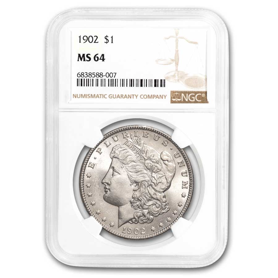 1902 Morgan Dollar MS-64 NGC