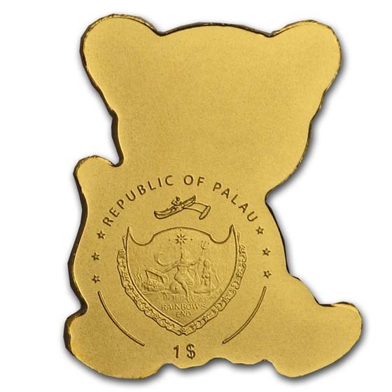 Palau 1/2 gram Gold $1 Tiny Tiger