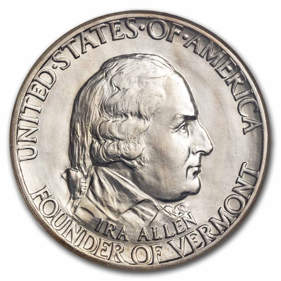 1927 Vermont Sesquicentennial Half Dollar MS-62 NGC