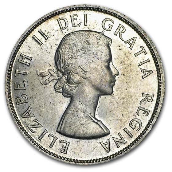 1953-1957 Canada Silver Dollar Avg Circ (ASW .60)