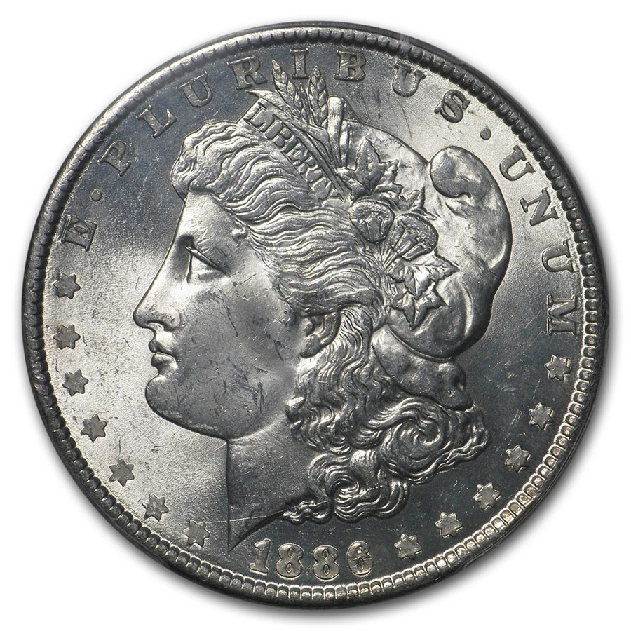 1878-1904 Morgan Dollars MS-63 PCGS (5 Different Dates/Mints)