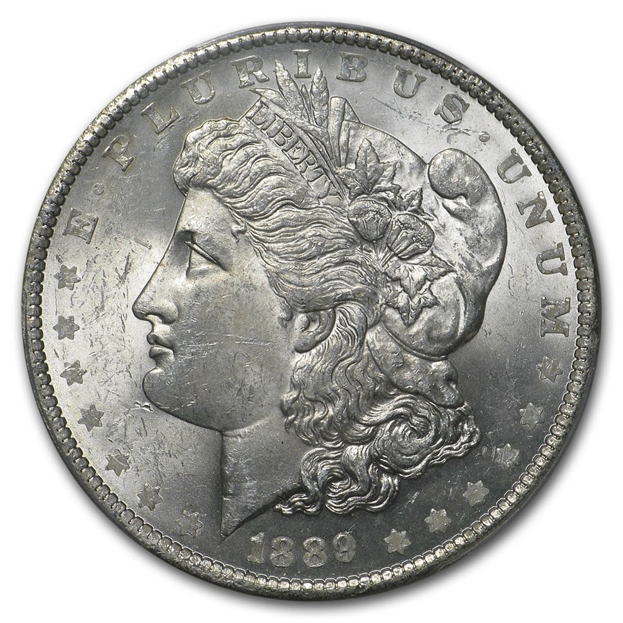 1878-1904 Morgan Dollars MS-63 PCGS (5 Different Dates/Mints)