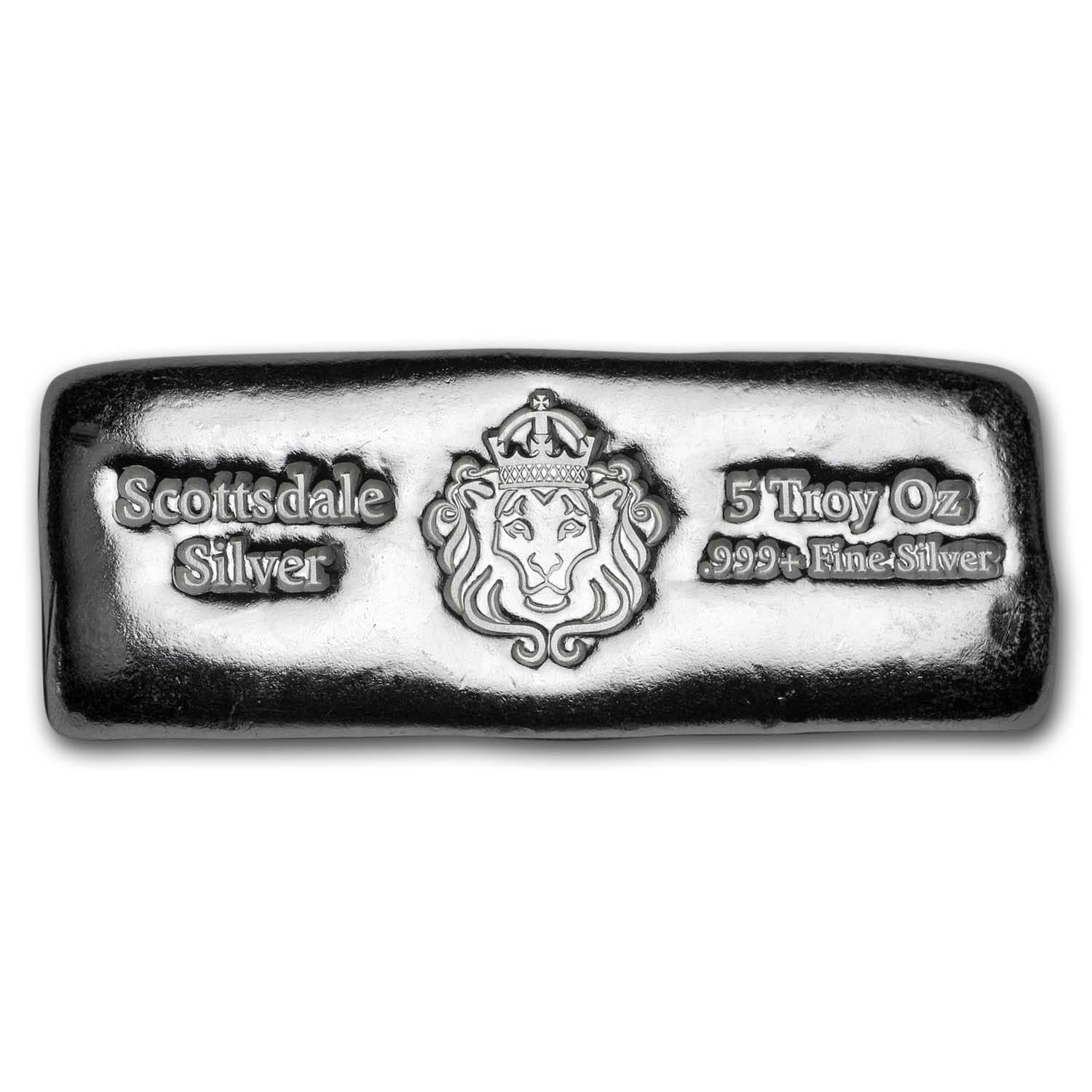 5 oz Silver Cast-Poured Bar - Scottsdale