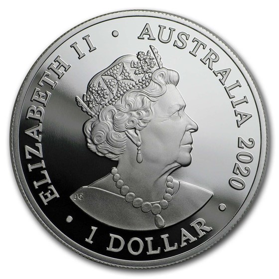 2020 Australia 1 oz Silver $1 Spinner Dolphin BU