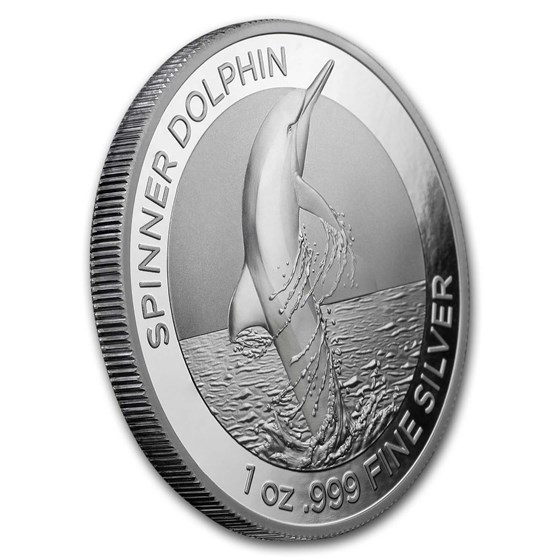 2020 Australia 1 oz Silver $1 Spinner Dolphin BU