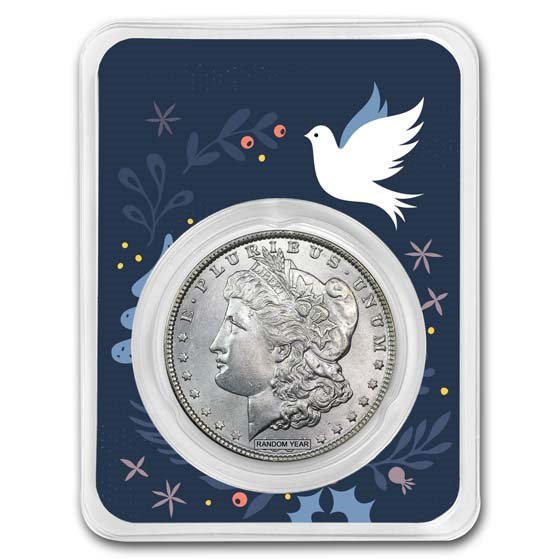 1878-1904 Morgan Silver Dollar BU - w/Dove of Peace Card 1878-1904 Morgan Silver Dollar BU - w/Dove of Peace Card