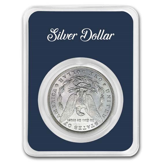 1878-1904 Morgan Silver Dollar BU - w/Dove of Peace Card