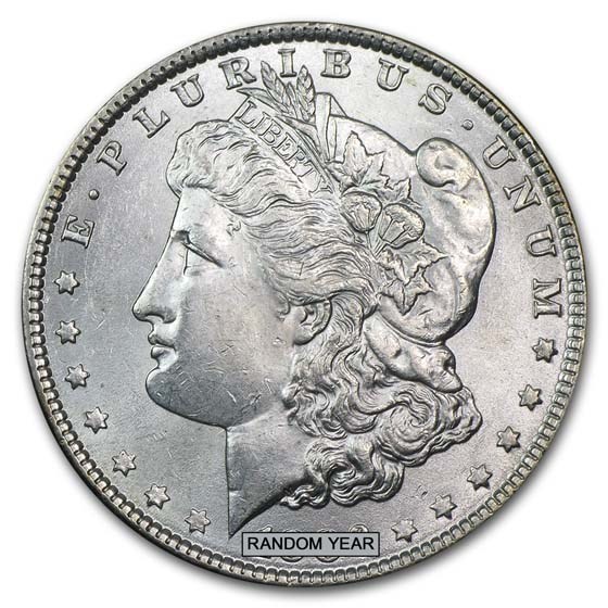 1878-1904 Morgan Silver Dollar BU - w/Dove of Peace Card