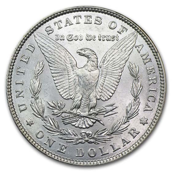 1878-1904 Morgan Silver Dollar BU - w/Dove of Peace Card