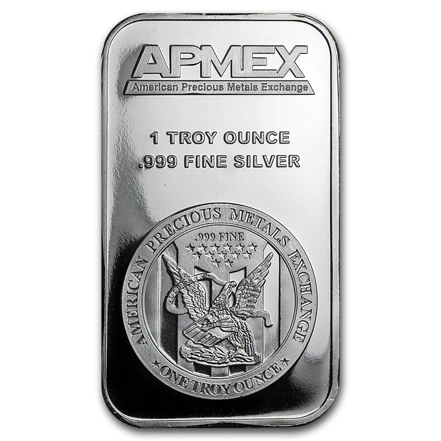 1 oz Silver Bar - APMEX (w/Red Merry Christmas Card, In TEP)