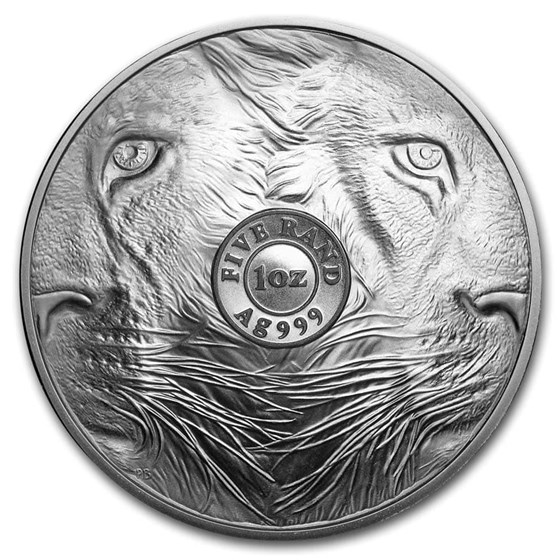 2019 South Africa 1 oz Silver Big Five Lion BU