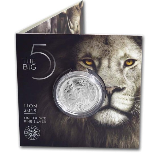 2019 South Africa 1 oz Silver Big Five Lion BU