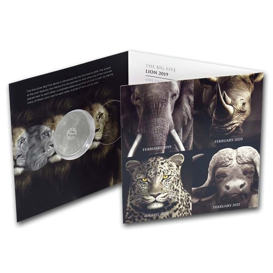 2019 South Africa 1 oz Silver Big Five Lion BU