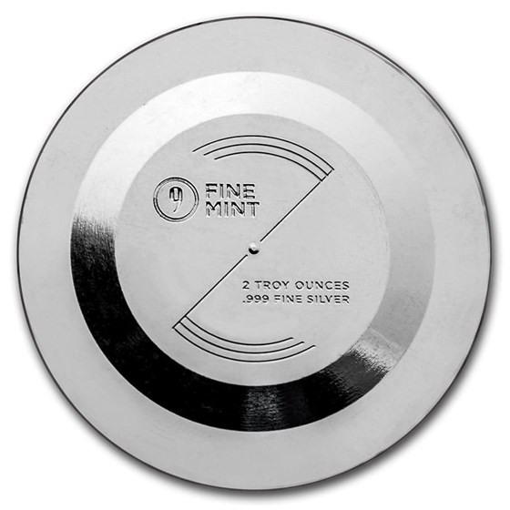 2 oz Cast-Poured Silver - 9Fine Mint (Alien UFO, Spinner)