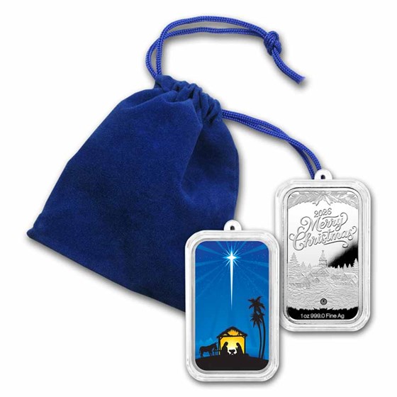 2026 1 oz Silver Colorized Bar - Nativity of Jesus