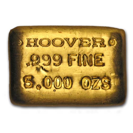 5 oz Gold Bar - Hoover &amp; Strong