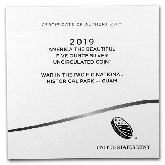 OGP Box &amp; COA - 2019 U.S. Mint 5 oz Silver ATB (War in Pacific)