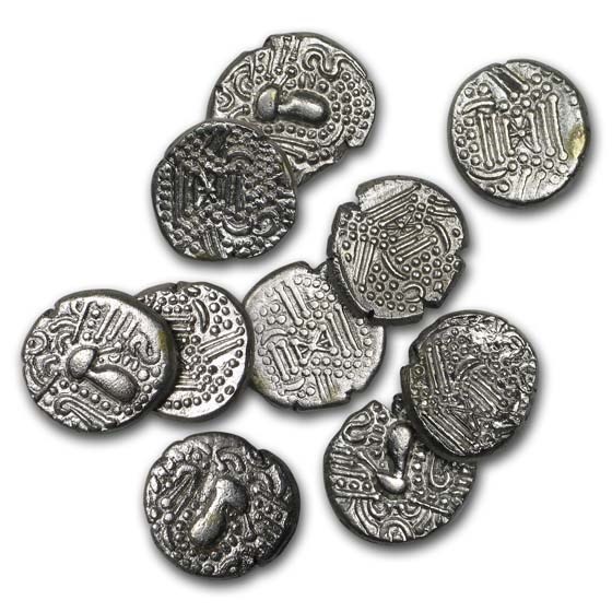 11th century India Chalukya Empire Silver Drachm XF