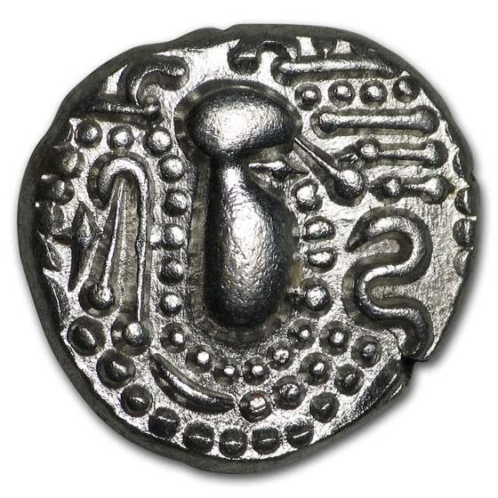 11th century India Chalukya Empire Silver Drachm XF