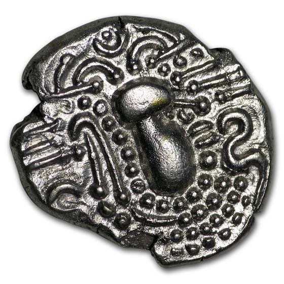 11th century India Chalukya Empire Silver Drachm XF