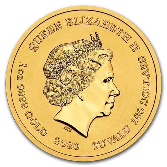 2020 Tuvalu 1 oz Gold The Simpsons: Homer BU